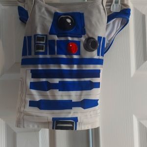 Disney Star Wars R2-D2 girls size 9/10 two piece swimsuit